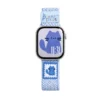 Baby blue kitten braided loop Apple Watch band, comfortable adjustable nylon strap with magnetic clasp.