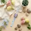 lue Magnetic Apple Watch Strap for Women with vintage cute patterns, comfortable sport replacement wristband.