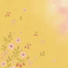 Yellow Slim Leather Apple Watch Band with Floral Cherry Embroidery for Women Modern Vintage Style